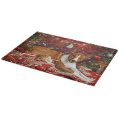 Planche À Découper Chien Basenji Noël Festif (Coin)