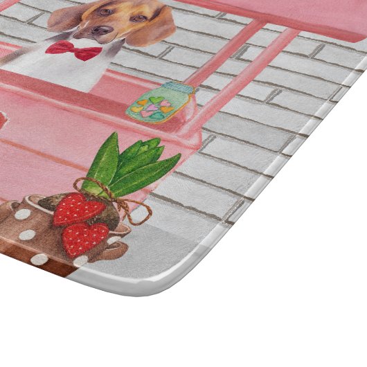 Planche À Découper Chien beagle Valentine's Day Kissing Booth (Coin)