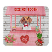Planche À Découper Chien beagle Valentine's Day Kissing Booth (Devant)