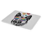 Planche À Découper Chien berger allemand avec coeur Saint-Valentin (Coin)