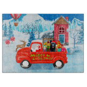 Planche À Découper Chien berger allemand Livraison de Noël Camion Nei (Devant)