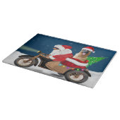 Planche À Découper Chien berger allemand Noël Père Noël (Coin)