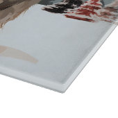 Planche À Découper Chien berger australien en Noël de neige (Coin)