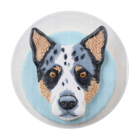 Planche À Découper Chien Blue Heeler Inspiré 3D (Devant)