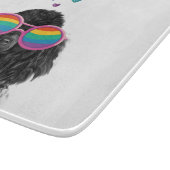 Planche À Découper Chien Caniche avec la Saint-Valentin coeurs (Coin)