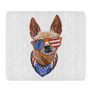 Planche À Découper Chien Chihuahua USA Indépendance américaine 4 juil