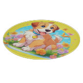 Planche À Découper Chien chiot mignon (Coin)