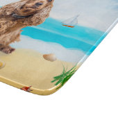 Planche À Découper Chien Cocker Spaniel sur la plage (Coin)