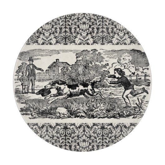 Planche À Découper Chien courant art animal antique illustration vict (Devant)