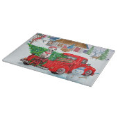 Planche À Découper Chien dalmate en livraison de Noël Camion Neige (Coin)