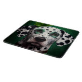 Planche À Découper Chien dalmate en tenue de la Saint Patrick (Coin)