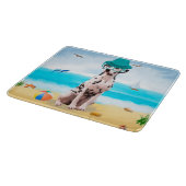 Planche À Découper Chien Dalmation sur la plage (Coin)