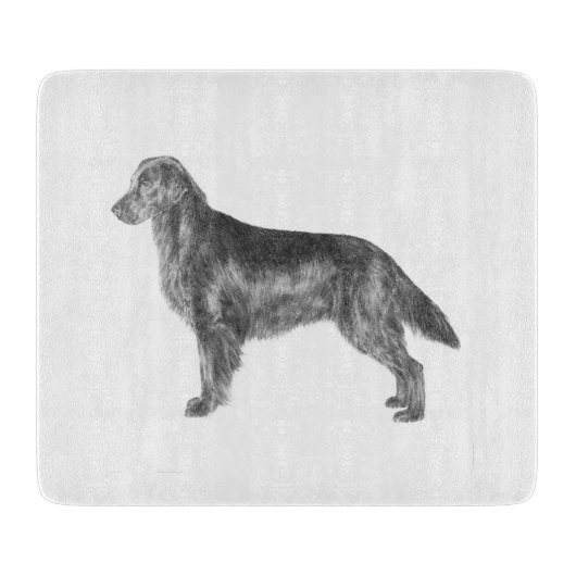 Planche À Découper Chien d'arrêt enduit plat (Devant)