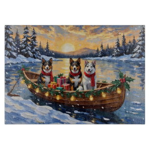 Planche À Découper Chien de Bétail Australien Bateau de Noël de Vacan