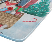 Planche À Découper Chien de Boston Terrier dans la neige Maison de Ch (Coin)