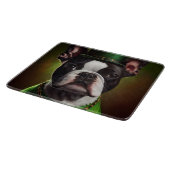Planche À Découper Chien de Boston Terrier en Robe du Jour de la Sain (Coin)