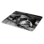 Planche À Découper Chien de boxe sur Windowsill cbcna (Coin)
