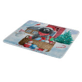 Planche À Découper Chien de caniche dans la neige Maison de chien de  (Coin)