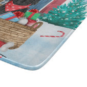 Planche À Découper Chien de caniche dans la neige Maison de chien de (Coin)