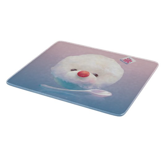 Planche À Découper Chien de glace rasé mignon (Coin)