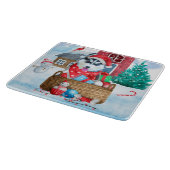 Planche À Découper Chien de Sibérie Husky dans la neige Maison de Chi (Coin)