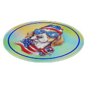 Planche À Découper Chien de sublimation du 4 juillet (Coin)