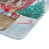 Planche À Découper Chien de taureau anglais dans la neige Maison de C (Coin)