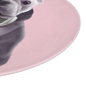 Planche À Découper Chien de taureaux français avec casque Illustratio (Coin)