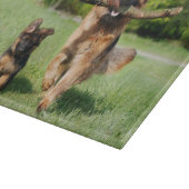 Planche À Découper Chien et chiot allemands gonflés (Coin)