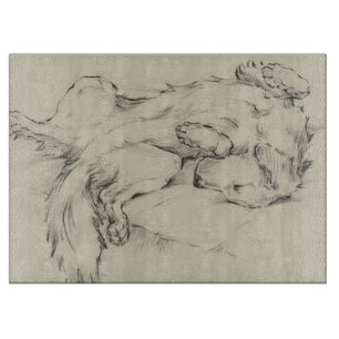 Planche À Découper Chien fatigué