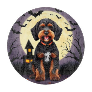 Planche À Découper Chien heureux dans le thème d'Halloween