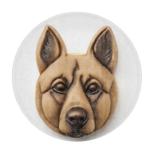 Planche À Découper Chien Malinois Belge Inspiré 3D (Devant)