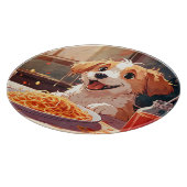 Planche À Découper Chien mangeant spaghetti (Coin)