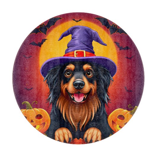 Planche À Découper Chien mignon d'Halloween (Devant)