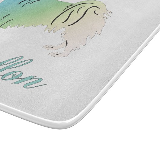 Planche À Découper Chien papillon (Coin)