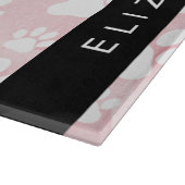 Planche À Découper Chien Paws, White Paws, Aquarelles roses, Votre No (Coin)