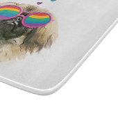 Planche À Découper Chien Pékinois avec coeurs Saint-Valentin (Coin)