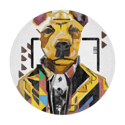 Planche À Découper Chien portant un costume : Art numérique (Devant)