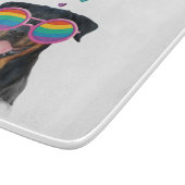Planche À Découper Chien Rottweiler avec coeurs Saint-Valentin (Coin)