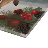 Planche À Découper Chien sanglant à Noël de neige (Coin)