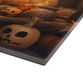 Planche À Découper Chien-taureau Citrouille Halloween effrayant (Coin)