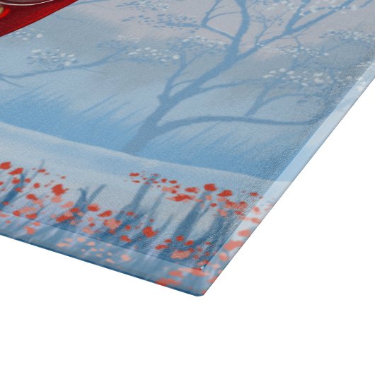 Planche À Découper Chien Weimaraner En Voiture Avec Le Père Noël (Coin)