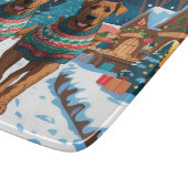 Planche À Découper Chiens Airedale Noël Neige Vacances (Coin)