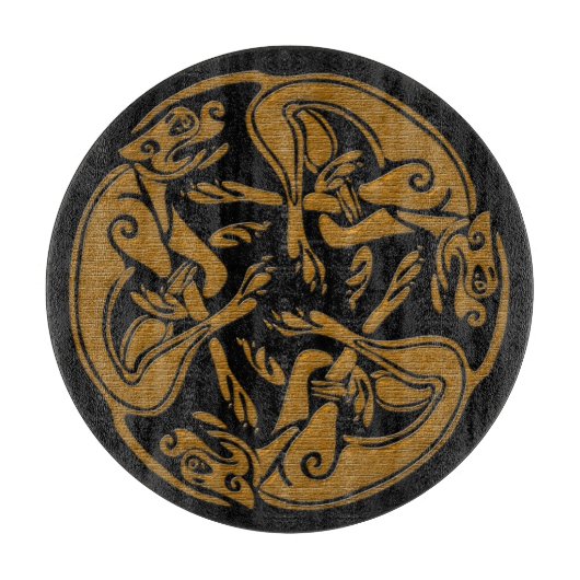 Planche À Découper Chiens celtes décoration traditionnelle look en bo (Devant)