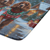 Planche À Découper Chiens Cocker Spaniel Noël Neige Fêtes (Coin)