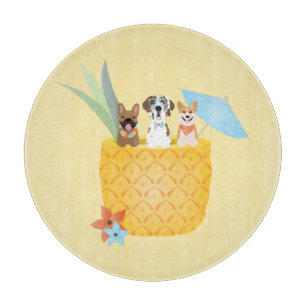Planche À Découper Chiens d'ananas Pina Colada