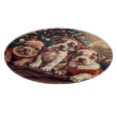 Planche À Découper Chiens de Noël Pit Bull Puppy (Coin)