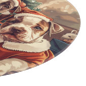 Planche À Découper Chiens de Noël Pit Bull Puppy (Coin)