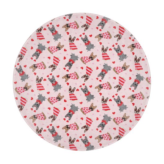 Planche À Découper Chiens de Saint-Valentin (Devant)