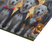 Planche À Découper Chiens des grandes Pyrénées Citrouille Halloween d (Coin)